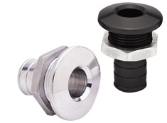 Bilge Fitting, 45-Degree, Black