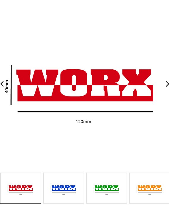 Colored WORX Racing Sponson Stickers