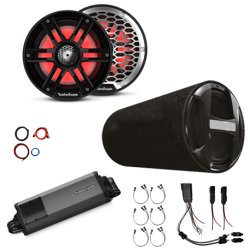 Seadoo Rockford Fosgate M2 6.5″ Five Channel Upgrade Kit w/ 10 inch Subwoofer - Black