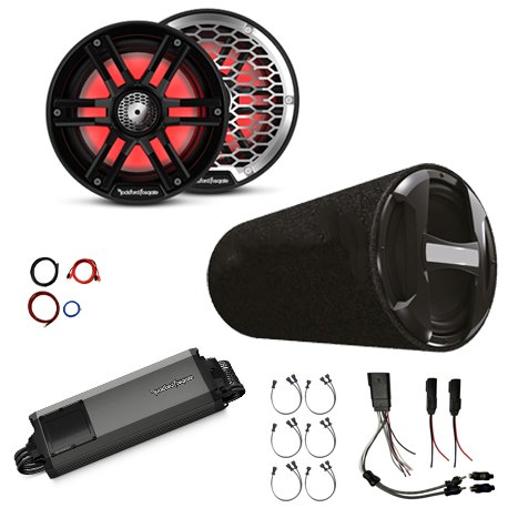 Seadoo Rockford Fosgate M2 6.5″ Five Channel Upgrade Kit w/ 10 inch Subwoofer - Black