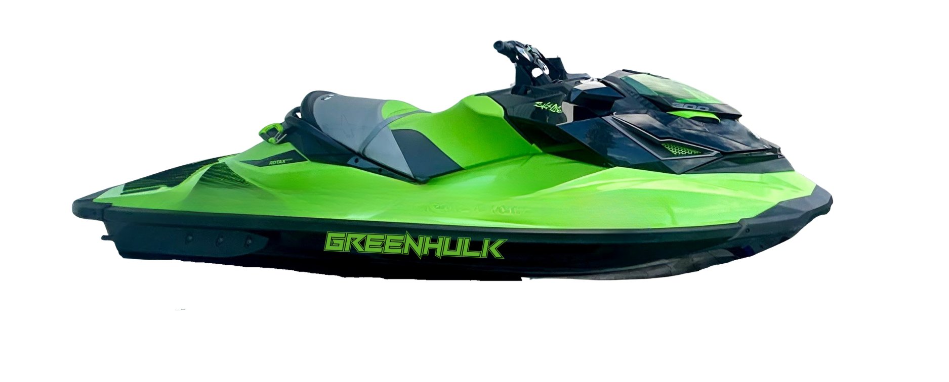 Custom GreenHulk Logo Decal – Waterproof Vinyl Sticker for Jet Skis, Trailers & Marine Use