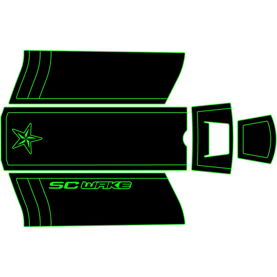 SC WAKE KAWASAKI JS 300, 440, & 550 MAT KIT - CLASSIC DESIGN