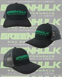 GREENHULK Trucker Hat - BLACK/GREY