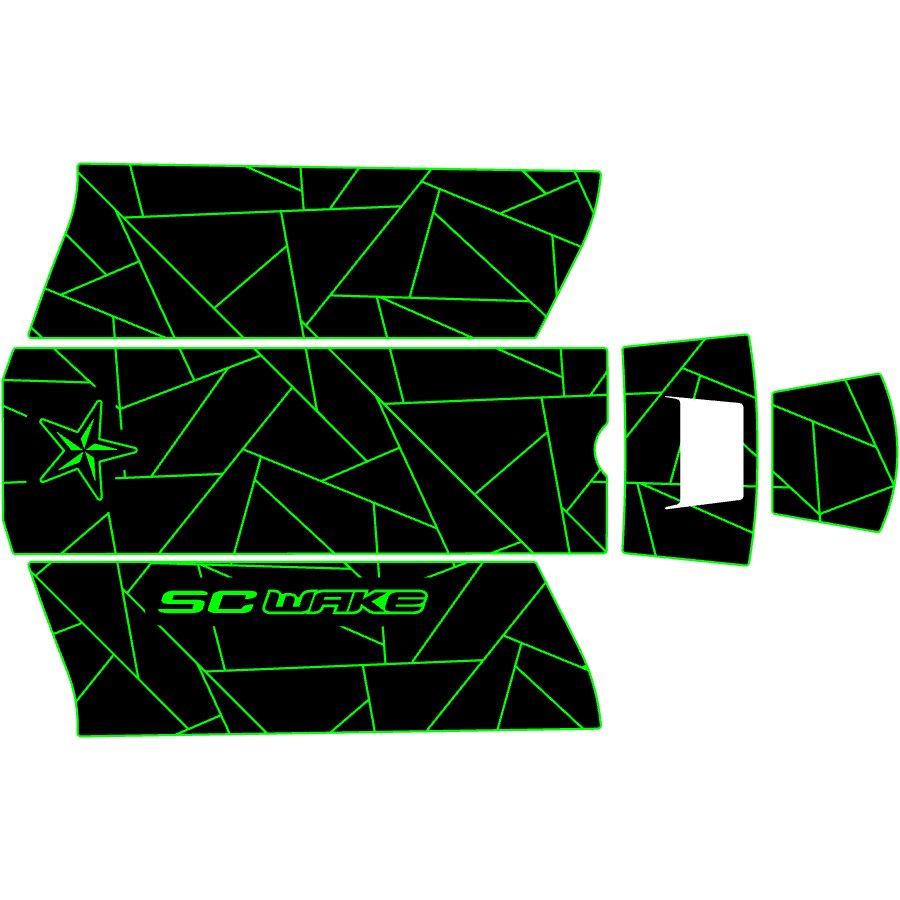 SC WAKE KAWASAKI JS 300, 440, & 550 MAT KIT - FRACTAL DESIGN SC WAKE KAWASAKI JS 300, 440, & 550 MAT KIT - FRACTAL DESIGN