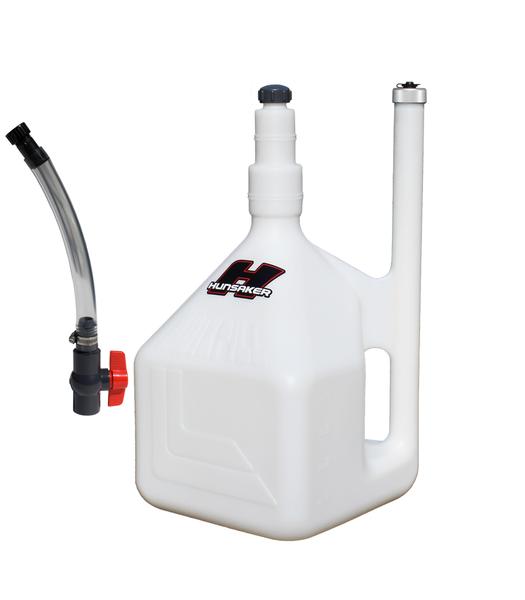 HUNSAKER 5 GALLON QUIKFILL FUEL JUG w/ BALL VALVE HOSE KIT