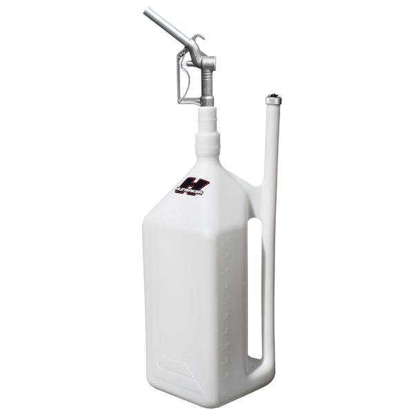 HUNSAKER 11 GALLON QUIKFILL FUEL JUG w/ 3/4" STANDARD SIZE FUEL CONTROL NOZZLE