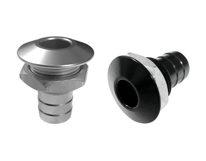 RIVA Bilge Hose Fitting, Straight (black)