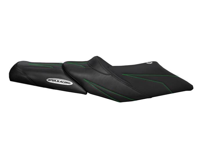 RIVA Yamaha 2021 and Newer GP1800R Seat Cover - Black/ Green Stitch