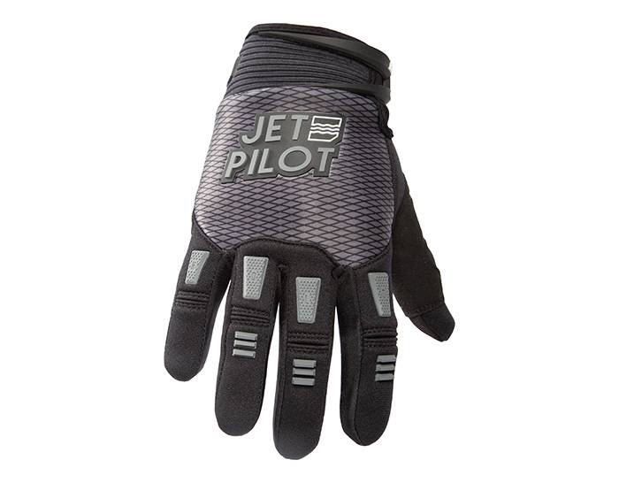 JetPilot Hold Fast Full Finger Glove - Black/Gray