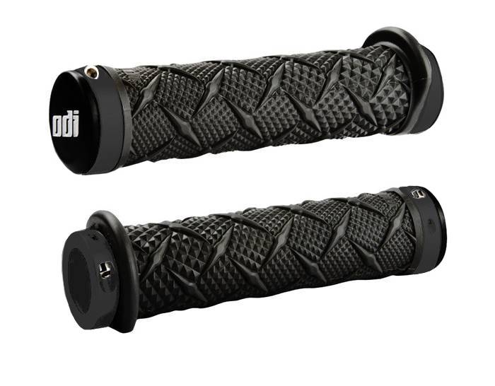 ODI Xtreme Lock-On Grips w/Flange, 130mm, Black w/Black Clamps