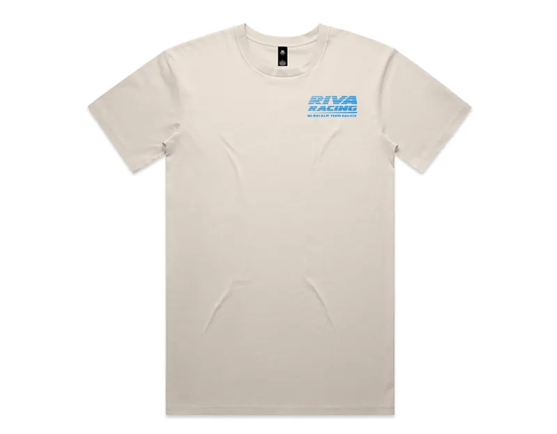 RIVA Race Track Tee - Bone/Blue