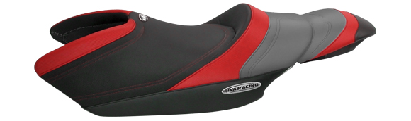 RIVA SEAT COVER, YAMAHA FZR, BLACK/Red/GRAY