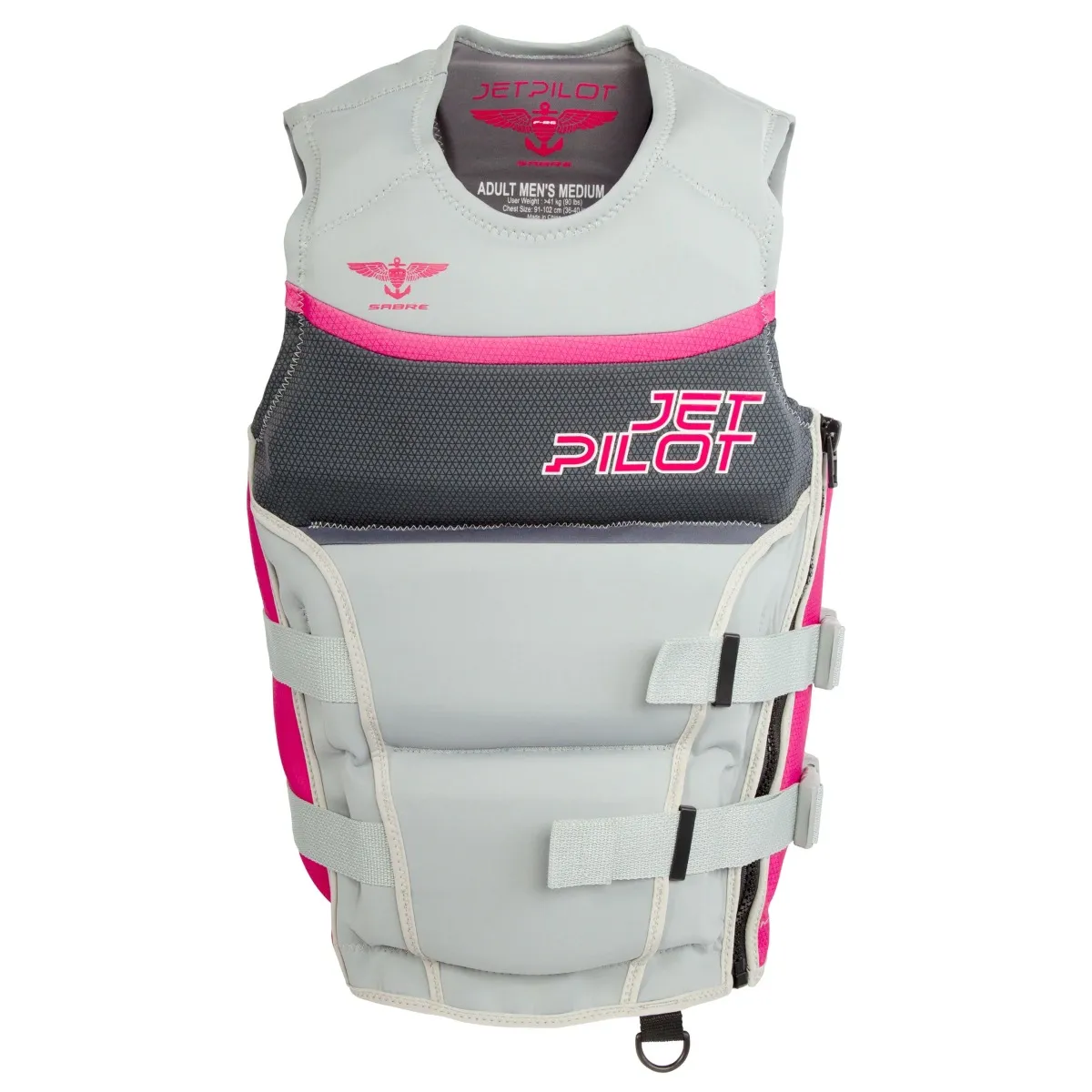 Jetpilot F-86 Sabre Flight Coast Guard Approved Vest - Silver/Pink