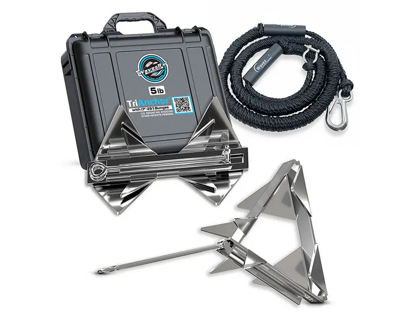 WaveRx 5lb Trianchor + 7ft Bungee Set for PWC